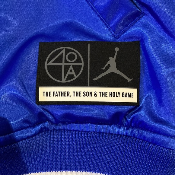 Air Jordan Satin Jacket "He Got Game" Shuttlesworth Blue AR1169-405 Size medium - Picture 2 of 7